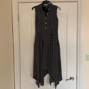 Black and White High-low Dress